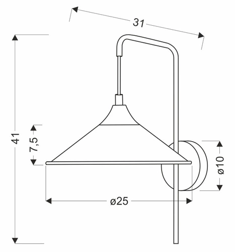Nástěnné svítidlo Kiruna černé kovové glamour Ledea moderní do obýváku a ložnice