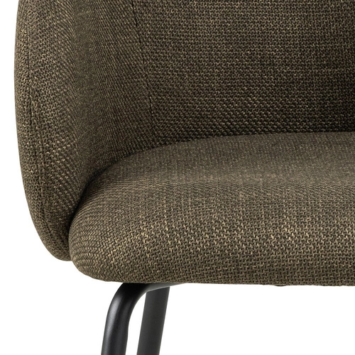 Čalouněná jídelní židle s područkami Actona Eleonor olivová moderní