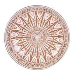 Keramický jídelní talíř Mirage Red 25 cm orientální červený do jídelny Intesi