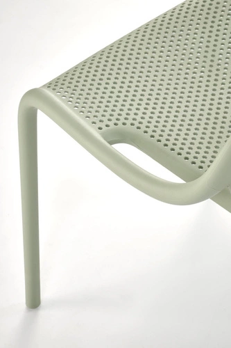 Jídelní a zahradní židle Lynette mátová z plastu, snadno čistitelná, stohovatelná