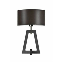 Noční lampička Clio glamour s hnědým stínidlem a dřevěnou základnou do ložnice LYSNE personalizovaná