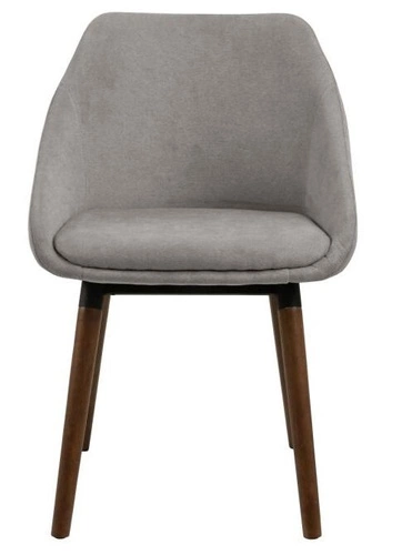 Čalouněná židle Nils Actona šedá skandinávská s područkami do jídelny a obýváku