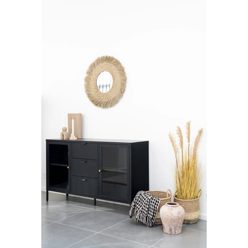 Bavlněný černo‑bílý pléd Side 130x180 klasický do obývacího pokoje