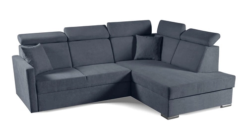 Rohová rozkládací pohovka Mils XL pravá skandinávský styl do obýváku modrošedá