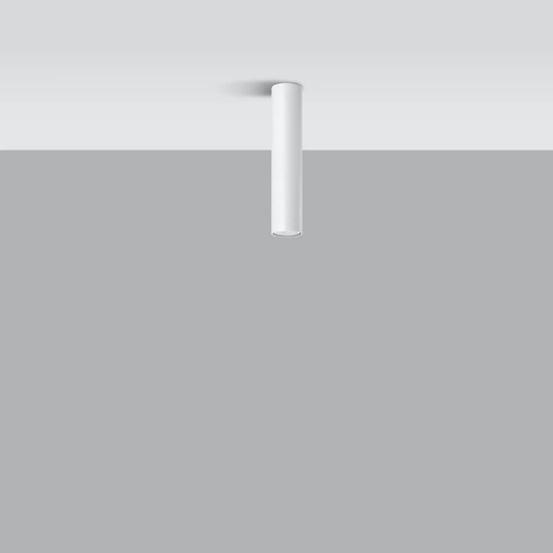 Moderní bílý stropní přisazený světlo z kovu Lagos 30 do obýváku, kuchyně a ložnice Sollux