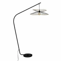 Stojací oblouková lampa Alara černá kovová do obýváku loft 177 cm Atmosphera