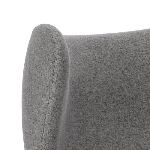 Moderní otočné křeslo ušák Egg do obýváku a kanceláře šedé snadné čištění