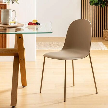 Jídelní židle Asan Atmosphera skandinávská kávová s kovovými nohami moderní