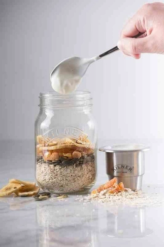 Sklenice s nádobkou 0,5l, Snack on the Go KILNER