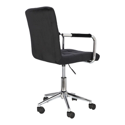 Ergonomická kancelářská židle Cosmo Arm černý samet moderní s područkami otočná