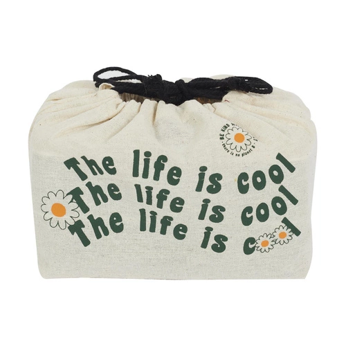 Dvoupodlažní zelený lunchbox Intesi s dřevěným víkem a lahví do práce nebo školy