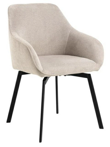 Otočená čalouněná židle Clara Actona béžová s područkami do jídelny a obýváku