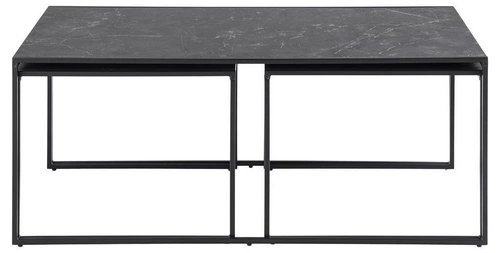 Sada konferenčních stolků Infinity černý mramor obdélníkový moderní loft do obýváku Actona