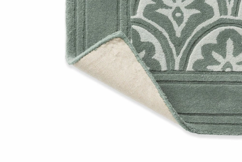 Vlněný glamour koberec do obýváku Catarina Fern 200x280 zelený obdélníkový ručně tkaný