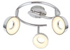 Spirálová stropní lampa Isla 3x4W LED chrom 3000K