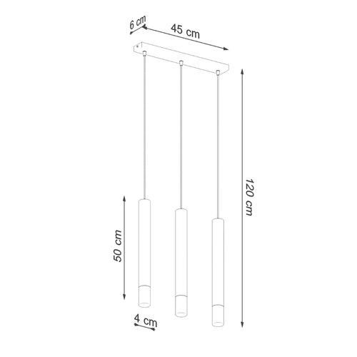 Závěsné svítidlo Wezyr 3 bílé moderní trojité do obýváku, jídelny nebo nad kuchyňský ostrůvek