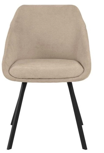 Čalouněná jídelní židle Nils Actona béžová moderní skořepinová na černých nohách