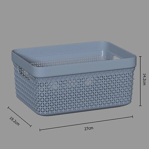 Šedý úložný koš Scandi 5 l moderní plastový do koupelny 5five