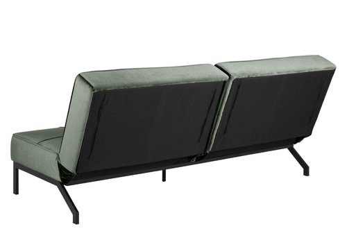 Rozkládací sametová pohovka Perugia Actona zelená, 3místná, s funkcí spaní do obýváku