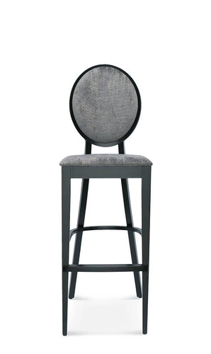 Čalouněný barový stoliček s opěrkou Fameg Diana na míru, dřevěný do kuchyně a jídelny 78 cm