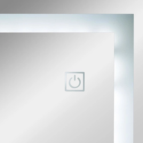 Stojací LED zrcadlo s organizérem na šperky Bettany do ložnice bílé Atmosphera