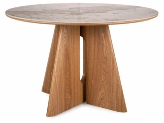 Kulatý jídelní stůl Leban 120 cm mramorový do jídelny a obýváku moderní