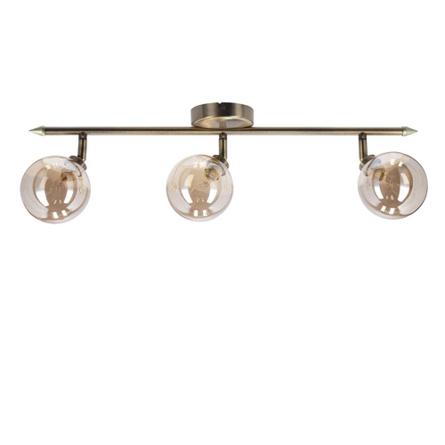 Stropní svítidlo Rodia moderní skleněné tříramenné do obýváku a ložnice patinované