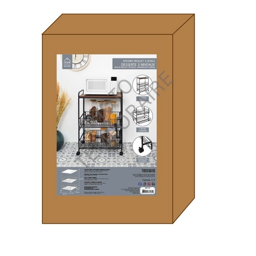 Dolie kovový barový vozík na kolečkách s policemi, moderní pojízdný stolek do obýváku