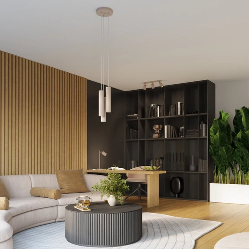 Moderní nástěnné svítidlo KARBON 10 taupe hliníkové do obýváku a ložnice