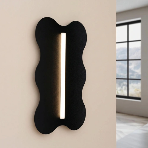 Nástěnné LED svítidlo KLOVER černé moderní do obývacího pokoje 66 cm