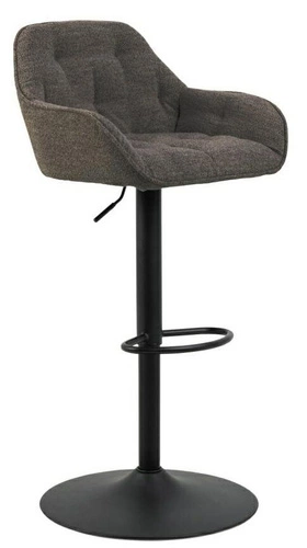 Barová židle Brooke hnědá čalouněná s opěrkou otočná výškově nastavitelná do kuchyně a k ostrůvku Actona