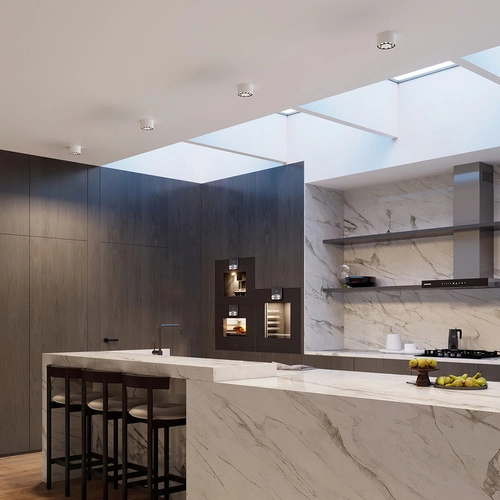 Stropní LED svítidlo DIO bílá moderní hliníková do obýváku a kuchyně SOLLUX