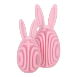 Intesi sada 2 růžových velikonočních vajíček na stůl nebo komodu velikonoční dekorace