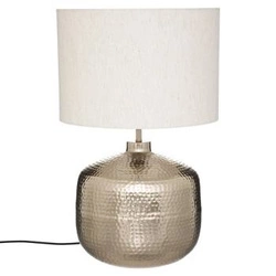 Noční lampička do ložnice Kais Atmosphera moderní zlatá s kovovým stínidlem 52 cm