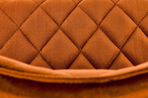 Jídelní židle Elise Intesi čalouněná sametem, skořicová, moderní na černých nohách