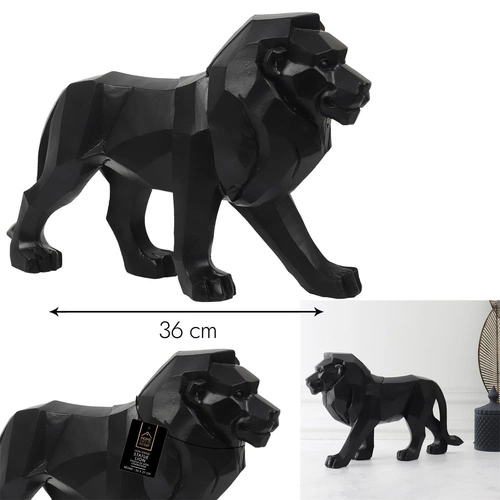 Origami figurka lva černá