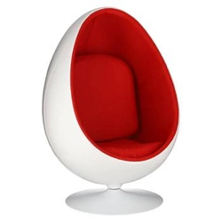 Křeslo vejce Ovalia Chair inspirované Ball Chair moderní otočné do obýváku kanceláře vlna