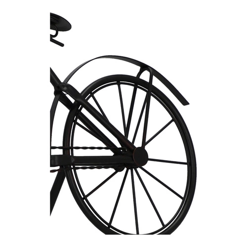 Stojací retro hodiny ve tvaru kola Dimitri černé tichý mechanismus do obýváku nebo ložnice Atmosphera