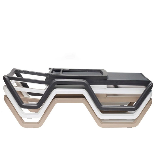 Zahradní lehátko Vela SCAB Design moderní polohovatelné technopolymer béžovo-bílé na terasu