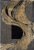 Glamour koberec do obýváku 160x230 černo-zlatý moderní vlněný Carpet Decor