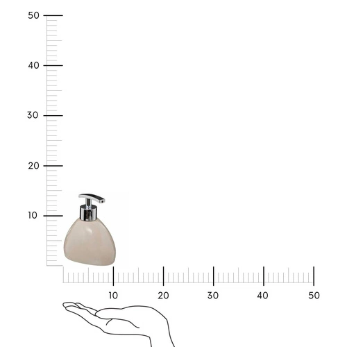 Keramický dávkovač mýdla Colors béžový 300 ml elegantní do koupelny DKwadrat