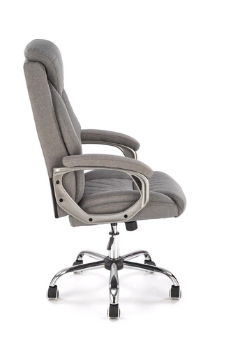 Ergonomická kancelářská židle Einar šedá otočná s opěrkou hlavy a područkami do kanceláře