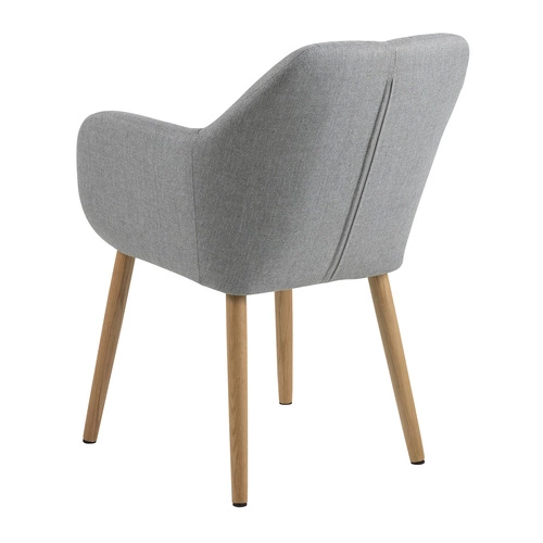 Čalouněná židle Emilia šedá s područkami do jídelny a obýváku skandinávský styl Actona