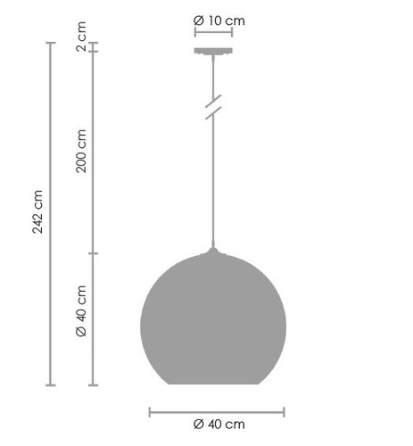Závěsné skleněné svítidlo koule MIRROR GLOW měděné 40 cm do obýváku a nad stůl
