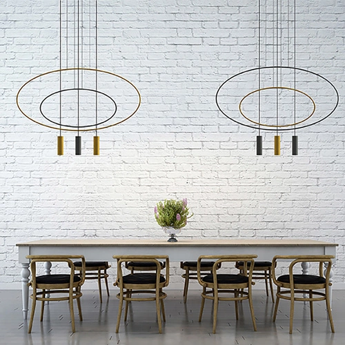 Závěsné svítidlo Holar černé kovové moderní do obýváku a nad stůl 81 cm Thoro