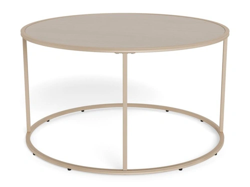 Seaford kulatý konferenční stolek šedý moderní kovový 80 cm