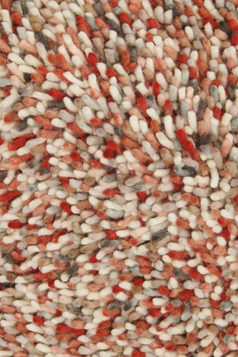 Vlněný shaggy koberec Pop Art II 200x280 červený moderní do obýváku snadno čistitelný