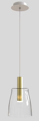 Závěsné LED svítidlo Modena zlaté skleněné do obýváku a jídelny 15 cm moderní