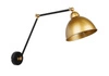 Nástěnná lampa Truck černá+zlatá 1x40W E27 zlatý difuzor