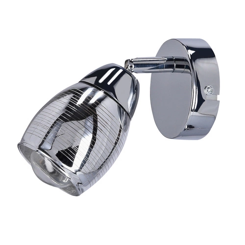 Moderní nástěnné svítidlo Milton chrom s otočným skleněným stínidlem do ložnice a obýváku